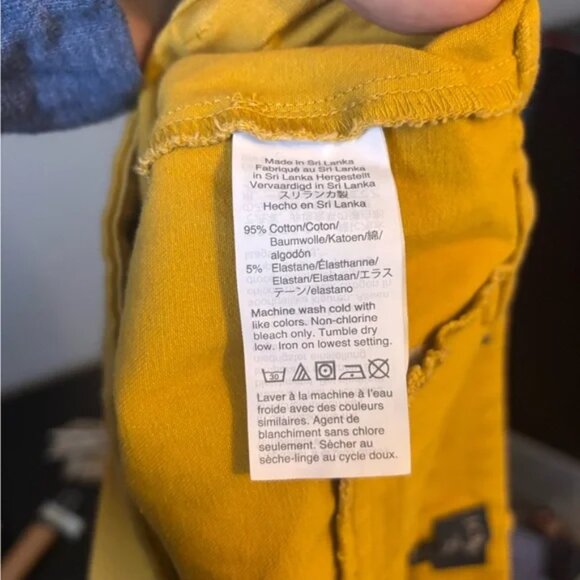 J. Crew Mustard Golden Yellow Straw Winnie Skinny Pants - Picture 6 of 6